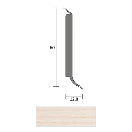 [ZUBBHSL60_8662] JOKA HSL 60 Hardschuimplint 60mm 8662 Ahorn 4mtr