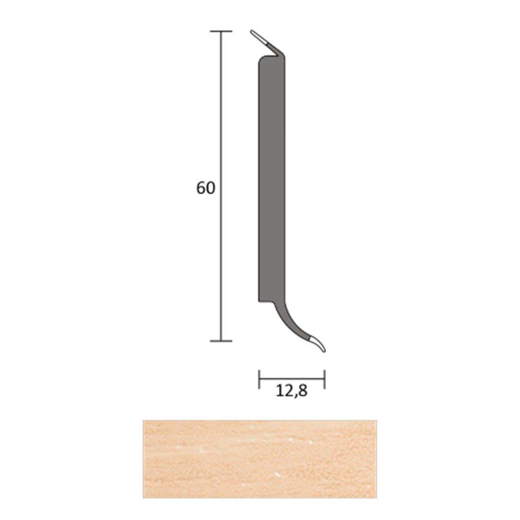 JOKA HSL 60 Hardschuimplint 60mm 8703 Beuk rustiek (licht) 4mtr