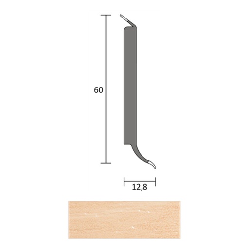 [ZUBBHSL60_8703] JOKA HSL 60 Hardschuimplint 60mm 8703 Beuk rustiek (licht) 4mtr
