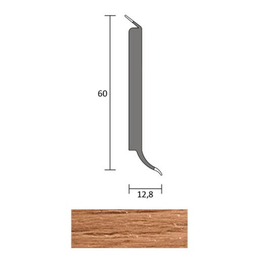 [ZUBBHSL60_9747] JOKA HSL 60 Hardschuimplint 60mm 8747 Paduk 4mtr