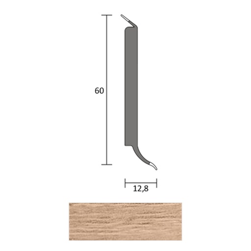 [ZUBBHSL60_9748] JOKA HSL 60 Hardschuimplint 60mm 8748 Kastanje 4mtr