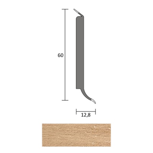 [ZUBBHSL60_0778] JOKA HSL 60 Hardschuimplint 60mm 8778 Spar antiek 4mtr