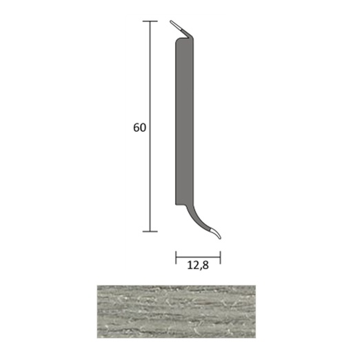 [ZUBBHSL60_8806] JOKA HSL 60 Hardschuimplint 60mm 8806 Sitkaspar 2,5mtr