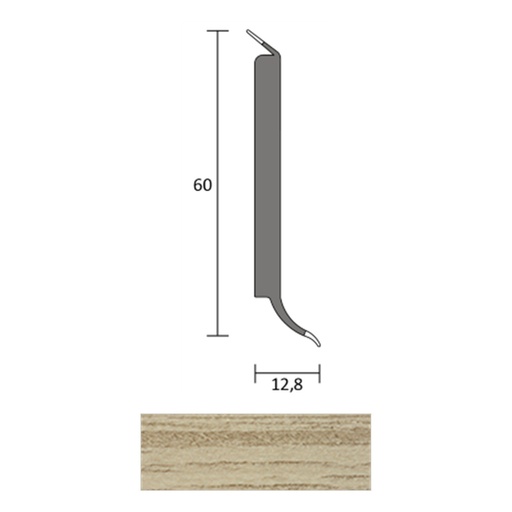 [ZUBBHSL60_8850] JOKA HSL 60 Hardschuimplint 60mm 8850 Savanne 4mtr