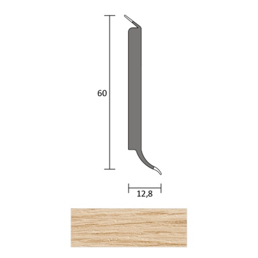 [ZUBBHSL60_8885] JOKA HSL 60 Hardschuimplint 60mm 8885 Polareik 4mtr