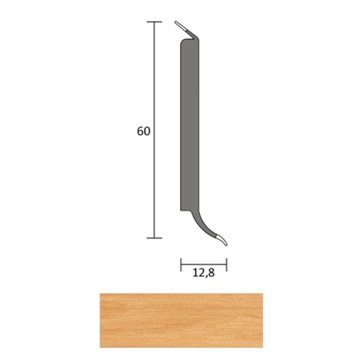 [ZUBBHSL60_8897] JOKA HSL 60 Hardschuimplint 60mm 8897 Lijsterbes 4mtr