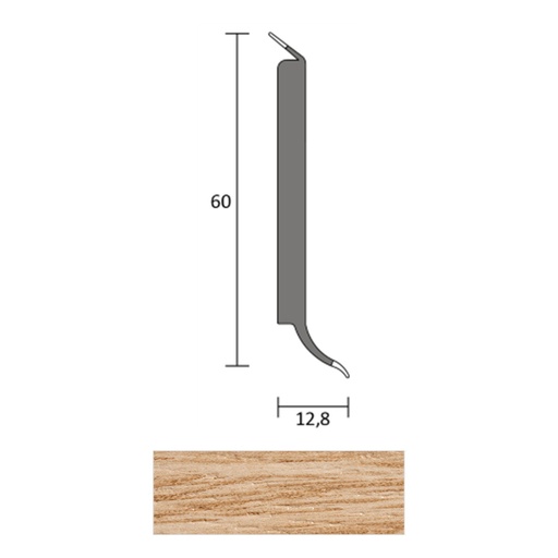 [ZUBBHSL60_8902] JOKA HSL 60 Hardschuimplint 60mm 8902 Eik arizona 4mtr