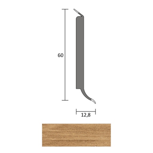 [ZUBBHSL60_8919] JOKA HSL 60 Hardschuimplint 60mm 8919 Bomanga rustiek 4mtr