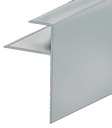 JOKA PARO Akustik Alu F-Eindprofiel voor vlakke montage PPF001 Edelstaalmat 20x50mm 3,05mtr