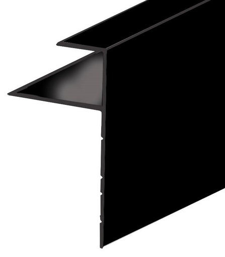 [AUSPANS002_020] JOKA PARO Akustik Alu F-Eindprofiel voor vlakke montage PPF002 Zwart mat 20x50mm 3,05mtr