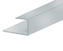 JOKA PARO Akustik Alu U-Eindprofiel voor vlakke montage PPU001 Edelstaalmat 20x20mm 3,05mtr