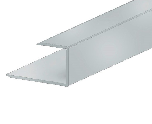 [AUSPANS001_010] JOKA PARO Akustik Alu U-Eindprofiel voor vlakke montage PPU001 Edelstaalmat 20x20mm 3,05mtr