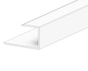 JOKA PARO Akustik Alu U-Eindprofiel voor vlakke montage PPU003 Wit mat 20x20mm 3,05mtr