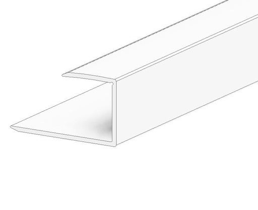 [AUSPANS001_030] JOKA PARO Akustik Alu U-Eindprofiel voor vlakke montage PPU003 Wit mat 20x20mm 3,05mtr