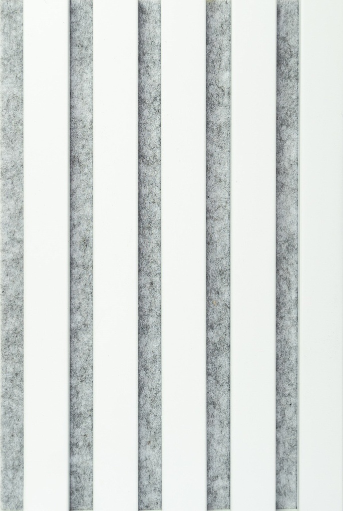 JOKA PARO Akustik PAG220 2400x600mm Wit Ral 9016 Lak + Grijs Vlies | Pak à 2,88m²