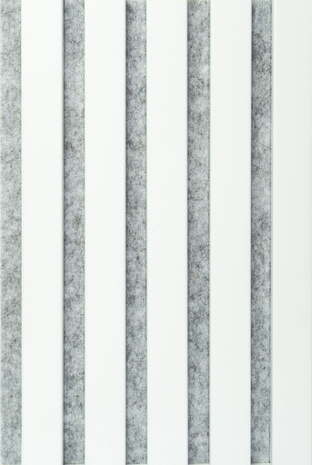 [AUSPAN1960_2460] JOKA PARO Akustik PAG220 2400x600mm Wit Ral 9016 Lak + Grijs Vlies | Pak à 2,88m²