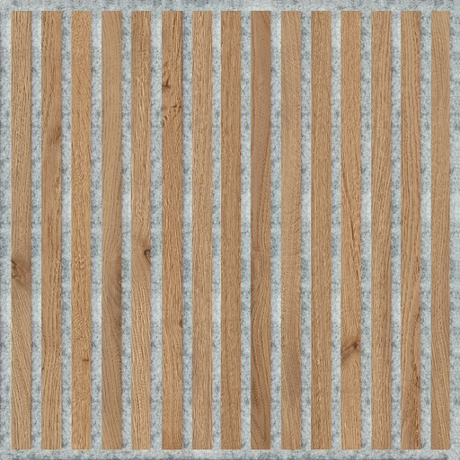 [AUSPAN1850_6060] JOKA PARO Akustik PAG355 600x600mm Tegel Eik Rustiek Olie + Grijs Vlies | Pak à 1,44m²