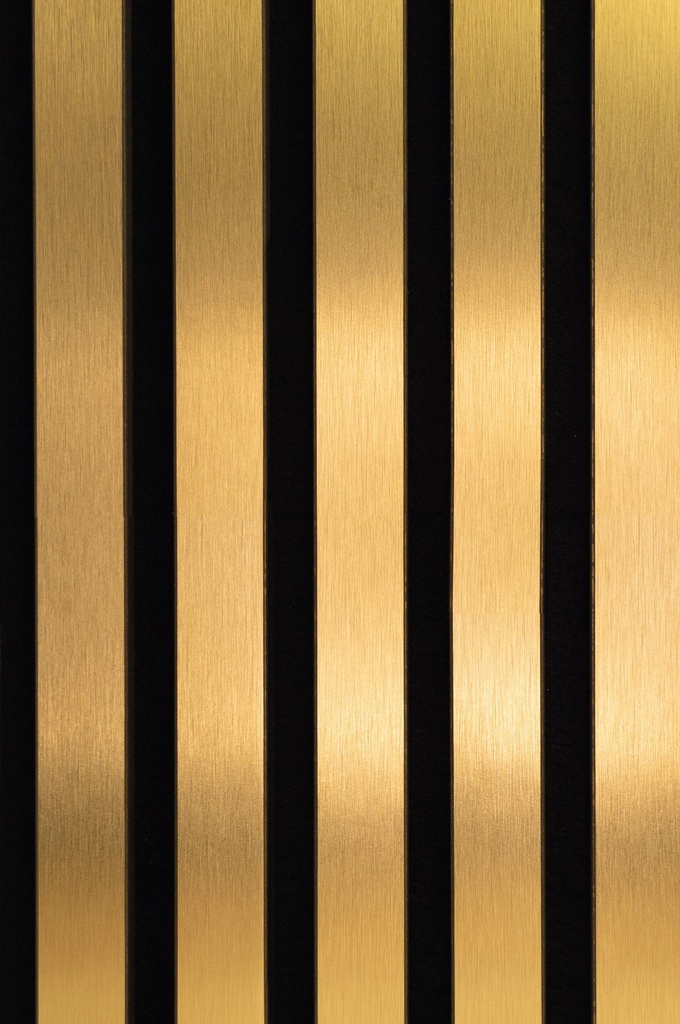JOKA PARO Akustik PAS110 2400x600mm Goud Metaal Glans + Zwart Vlies | Pak à 2,88m²