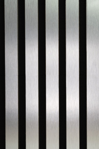 [AUSPAN1980_2460] JOKA PARO Akustik PAS120 2400x600mm Zilver Metaal + Zwart Vlies Glans | Pak à 2,88m²