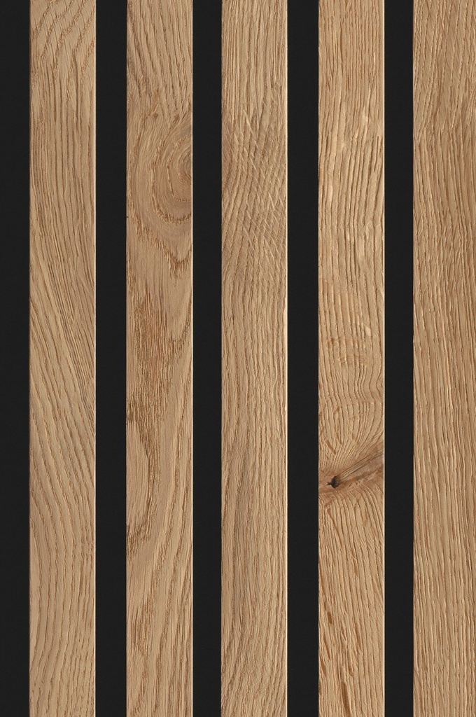 JOKA PARO Akustik PAS360 2400x600mm Eik Rustiek Olie + Zwart Vlies | Pak à 2,88m²