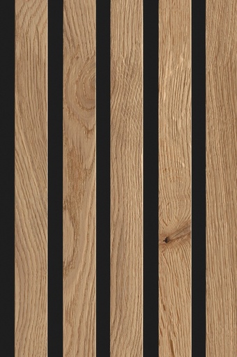 [AUSPAN1920_2460] JOKA PARO Akustik PAS360 2400x600mm Eik Rustiek Olie + Zwart Vlies | Pak à 2,88m²
