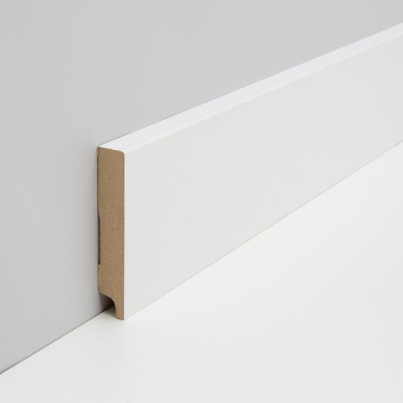 JOKA Plint MDF folie M#432 CUBE 14x 78mm Wit WS16 2,40mtr