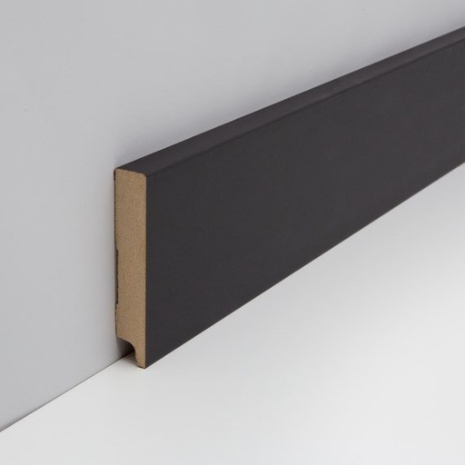 [PAR19014W1_432S] JOKA Plint MDF folie M#432 CUBE 14x 78mm Zwart SW21 2,40mtr