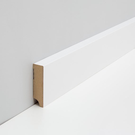 JOKA Plint MDF folie M#631 CUBE 16x 58mm Wit WS16 2,40mtr