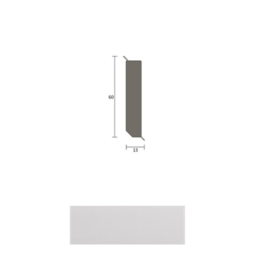 [ZUBBOQ12G_0101] JOKA Q 12 G Hardschuimplint 60mm glad 0101 Wit 2,5mtr