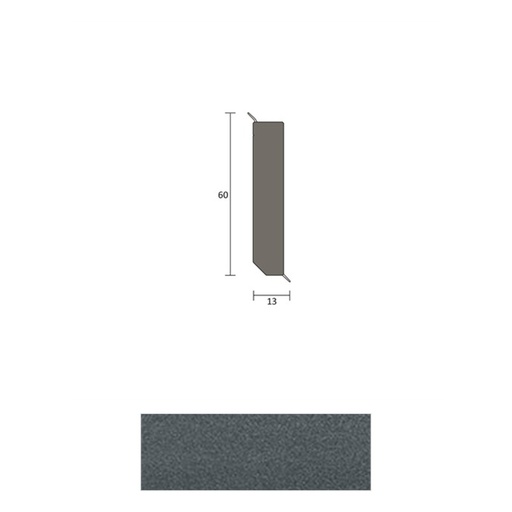 [ZUBBOQ12G_0107] JOKA Q 12 G Hardschuimplint 60mm glad 0107 Grijs 2,5mtr