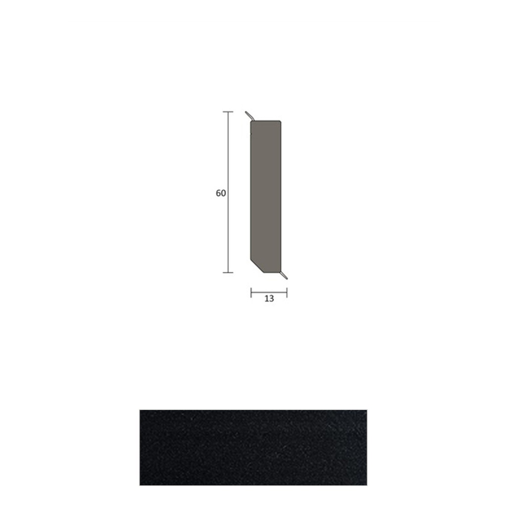 JOKA Q 12 G Hardschuimplint 60mm glad 1594 Zwart 2,5mtr