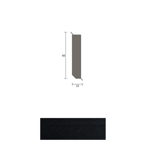 [ZUBBOQ12G_1594] JOKA Q 12 G Hardschuimplint 60mm glad 1594 Zwart 2,5mtr