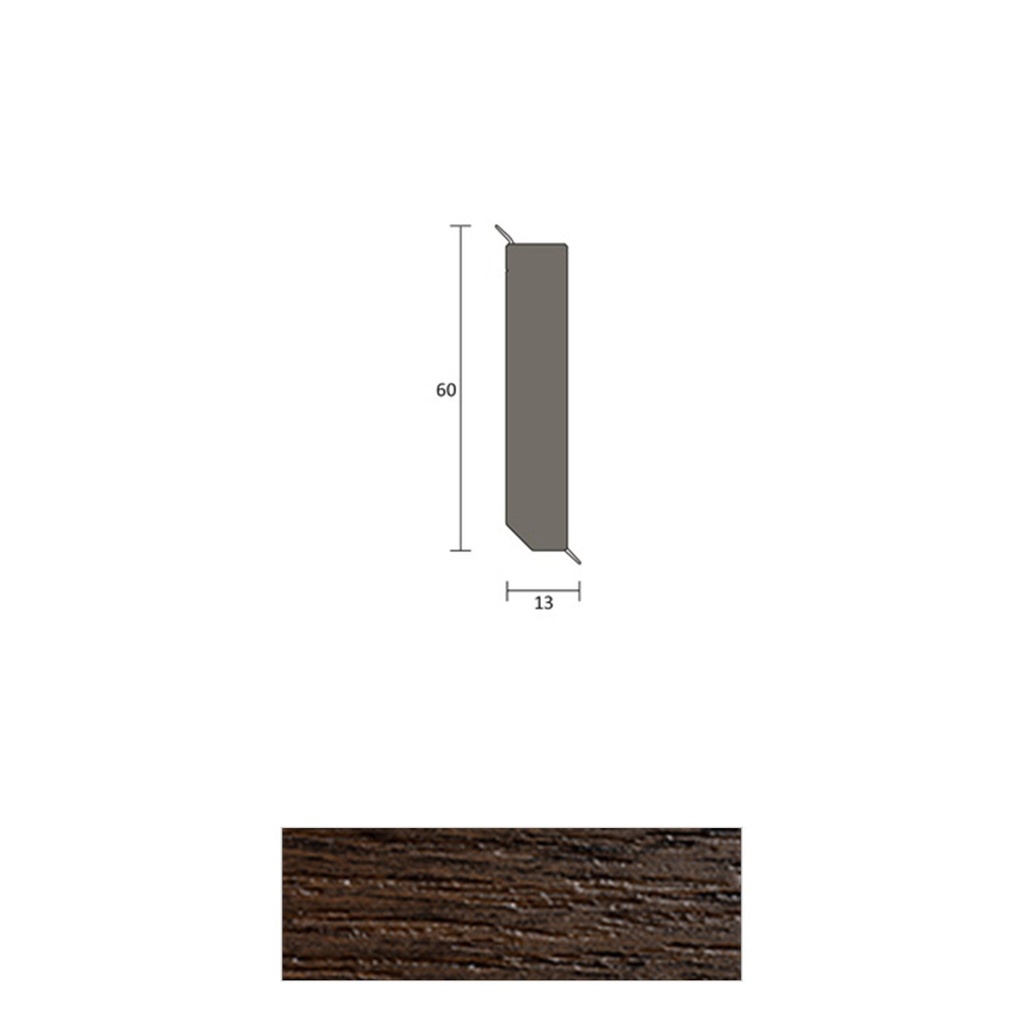 JOKA Q 12 H Hardschuimplint 60mm hout 8931 Eik havanna 2,5mtr