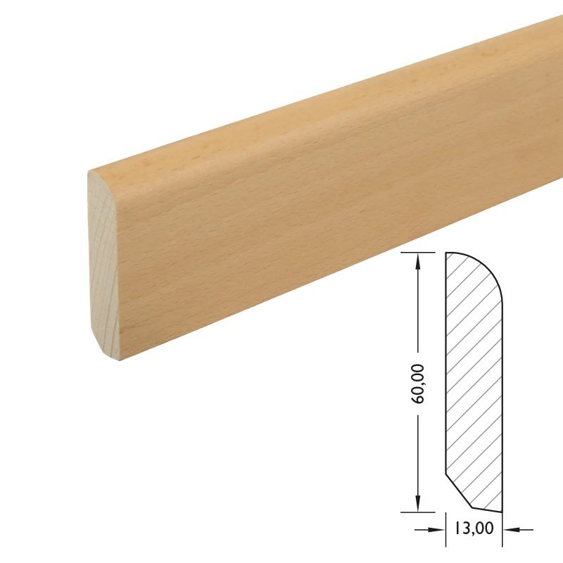 Plint massief MA BU10-Beuken 13x60mm#605_0495 2400x13x60mm