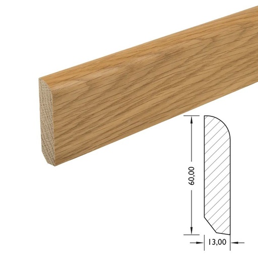 [PAR19018M2_6EEI] Plint massief MA EI10-Eiken 13x60mm#605_0495 2400x13x60mm