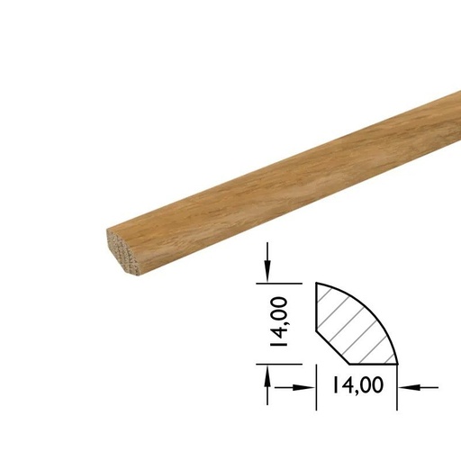 [PAR19018M2_1CEI] Plint massief MA EI10-Eiken 14x14mm#103_0307 2400x14x14mm