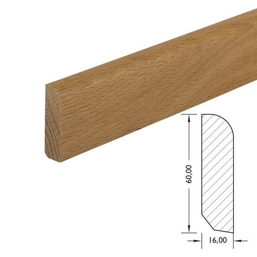 [PAR19018M2_6DEI] Plint massief MA EI10-Eiken 16x60mm#604_6842 2400x16x60mm
