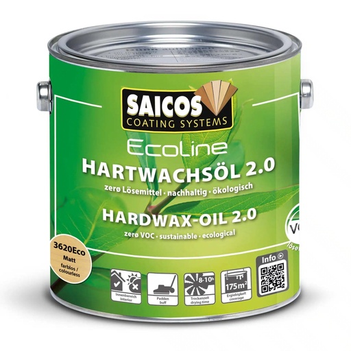 [ZUBSAHZE_001] Saicos Ecoline Hardwax olie 2.0 Mat (3620) 0,75L