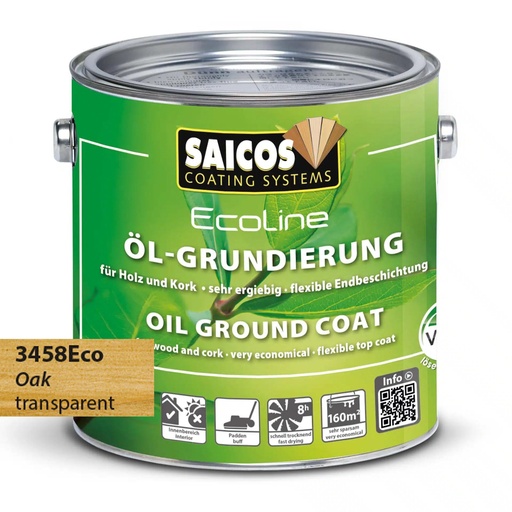 [ZUBSAOELG_581] Saicos Ecoline Oil Ground Coat Eiken (3458) 0.75L