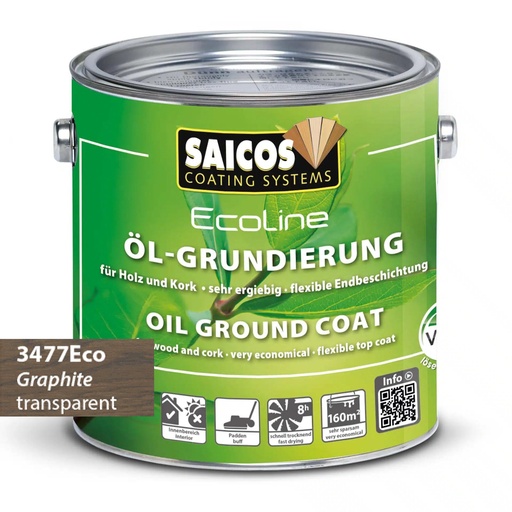 [ZUBSAOELG_771] Saicos Ecoline Oil Ground Coat Grafiet (3477) 0.75L