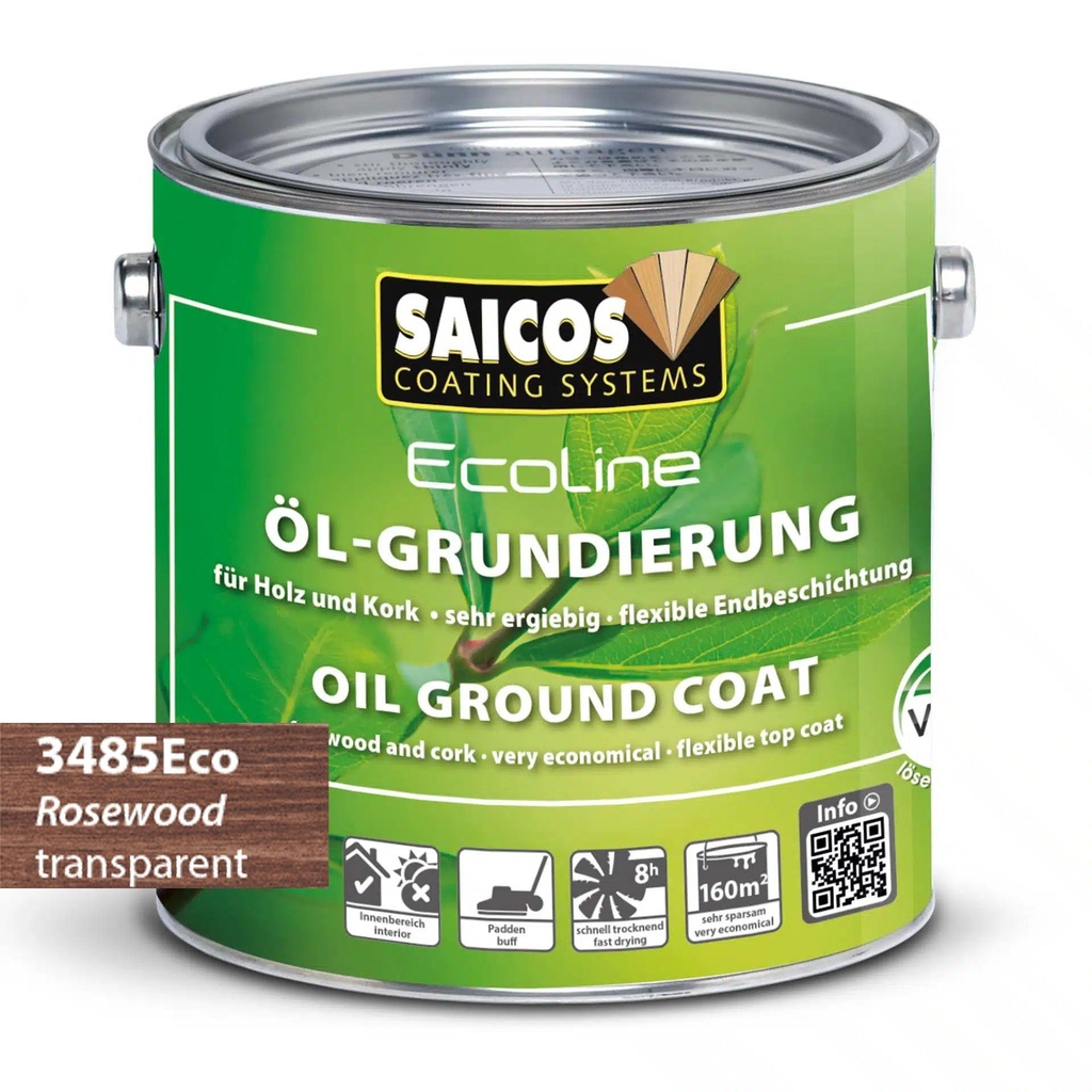 Saicos Ecoline Oil Ground Coat Palissander (3485) 0.75L