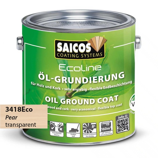 [ZUBSAOELG_181] Saicos Ecoline Oil Ground Coat Pear (3418) 0.75L