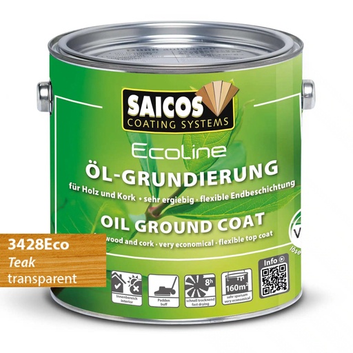 [ZUBSAOELG_281] Saicos Ecoline Oil Ground Coat Teak (3428) 0.75L