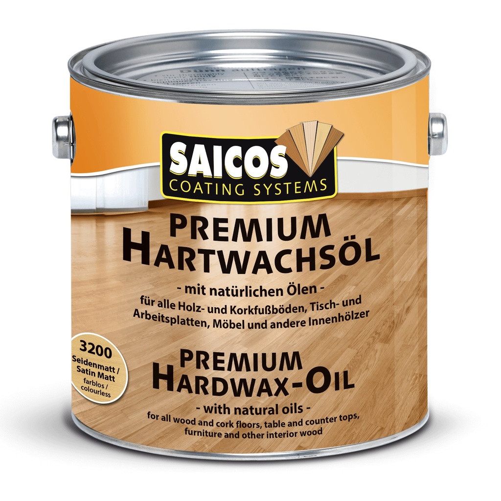 Saicos Premium Hardwax olie Blank Glanzend (3035) 2,5 L
