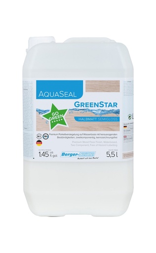 [ZUBBSXS81D_002B] AquaSeal GreenStar Matt / Satin 5,5 Ltr (incl. Harder)