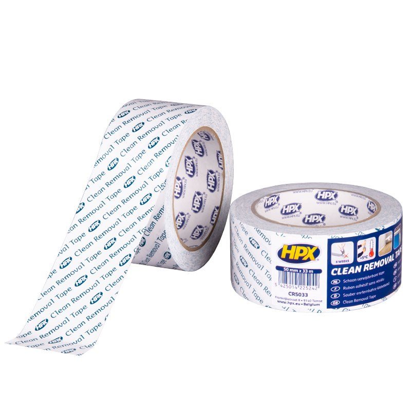 Clean Removable tape 50mm x 33mtr 24stuks