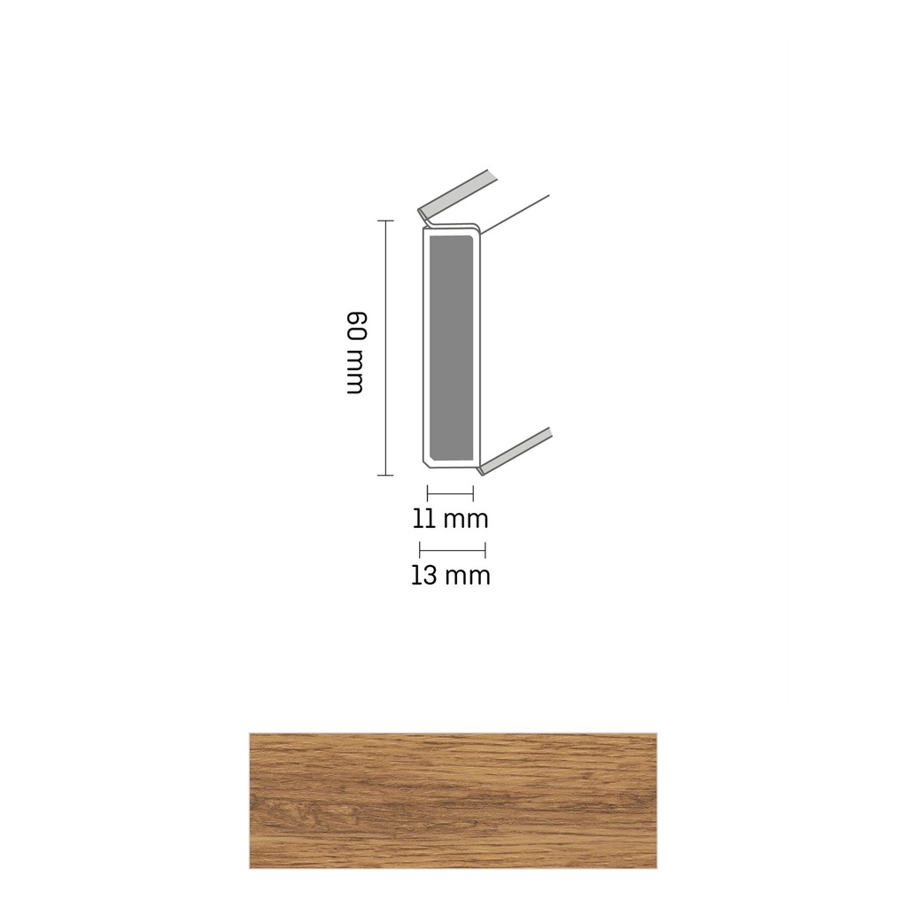 Cubu Decor 60/11 60mm 2339 eiche klassisch 250cm