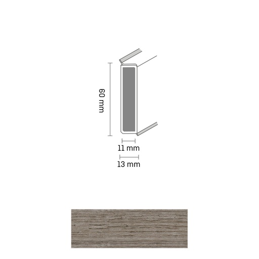 [ZUBDÖLK60C_0029] Cubu Decor 60/11 60mm 2357 planke country 250cm