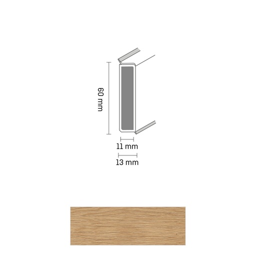 [ZUBDÖLK60C_2391] Cubu Decor 60/11 60mm 2391 cambridge 250cm