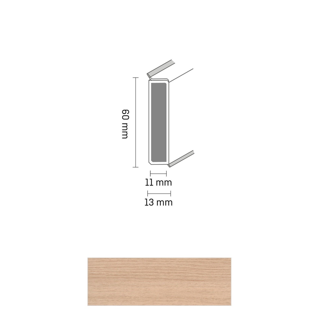 Cubu Decor 60/11 60mm 2445 monterey creme 250cm